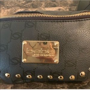 Black leather Bebe Fanny pack NWT